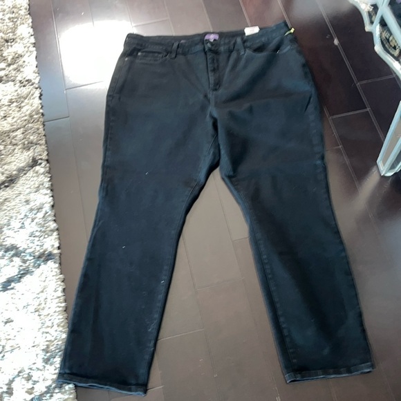 NYDJ  Leggings Lift Tuck Technology Black Jeans Style Zipper Size 20W - Picture 1 of 9